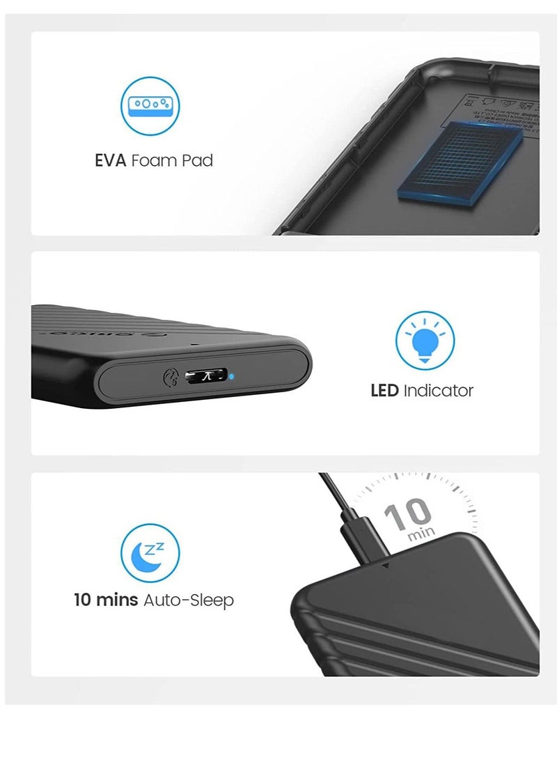SYOSI علبة محرك أقراص صلبة خارجية مقاس 2.5 بوصة من نوع SSD بمنفذ USB 3.0 إلى SATA3 مقاس 7 مم و9.5 مم من نوع SATA HDD SSD مع أداة UAS - Image 5
