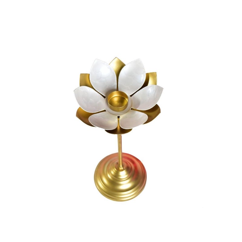 THE HOME CO. Enhance your home style White Enamel Lotus Stick Set of 3  - Image 4