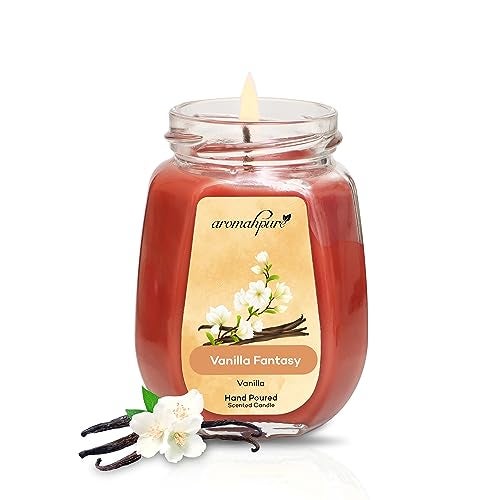 Aromahpure Scented Candle (Set 1) (42 hrs) (100% Soy Wax)- Handcrafted | Smoke-Free | Vanilla Fantasy- Vanilla Fragrance Candles for Home & Gift Sets, IFRA Certified - Image 1