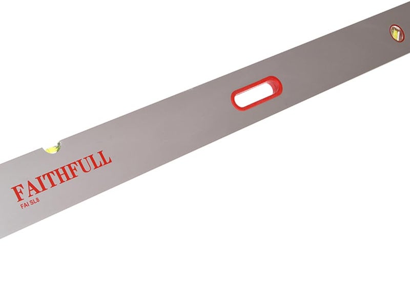 Faithfull FAISL8 Screeding Level 2.4M (8ft) 3 Vial and Grips