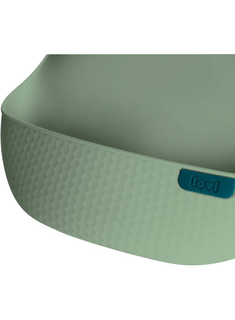 LOVI Silicone Bib with Pocket Pistachio​ - Image 4