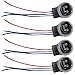 UHANBUT 3157 Car Wire Harness Pigtail Socket Waterproof Universal LED and Standard Brake Light Female Adapter Vehicle Bulb Socket Replacement for Turn SignalTailDaytime Running Light 4PCS - Image 2