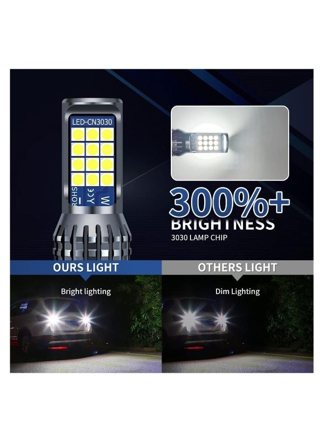 MUNTAQI 1156 Led Brake Light Bulbs, Super Bright Replace for Car Brake Light Reverse Light Tail Light Bulbs Stop Light, White BA15S 7506 1141 1003 P21W Led Bulbs, 2Pcs - Image 3