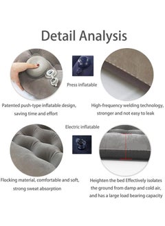 General Simple self-inflatable camping mattress with backrest, dual-use portable ergonomic sleep/seat cushion with storage bag for hiking, travel and home use  - Image 2