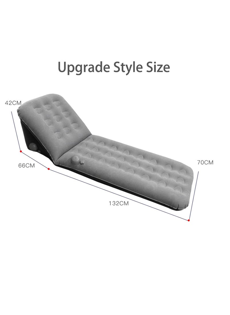 General - Simple self-inflatable camping mattress with backrest, dual-use portable ergonomic sleep/seat cushion with storage bag for hiking, travel and home use - Image 1
