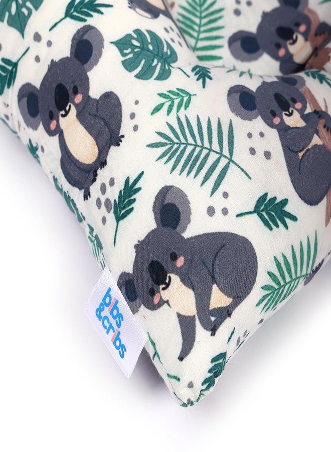 Bibs & cribs Head Shaper Pillow for New Born Baby Soft Cotton Fine Nylex Koala Printed Baby Pillows for New Born 0-12 Months | Baby Pillow | Takiya - Image 2