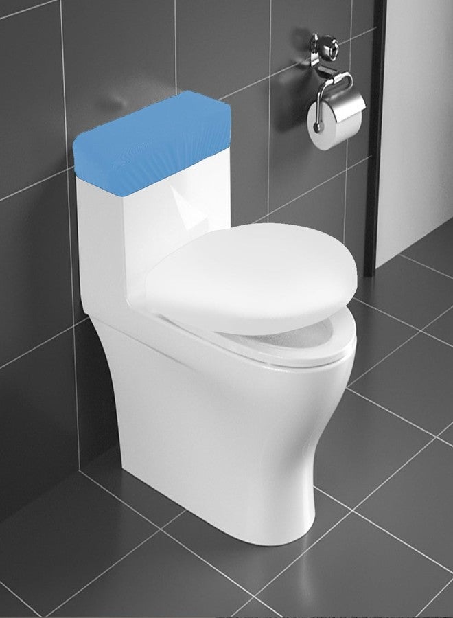 AZHCHKE Toilet Tank Lid Cover, Bathroom Stretch Washable Spandex Toilet Tank Protector Cover with Elastic Bottom, Sky Blue - Image 1