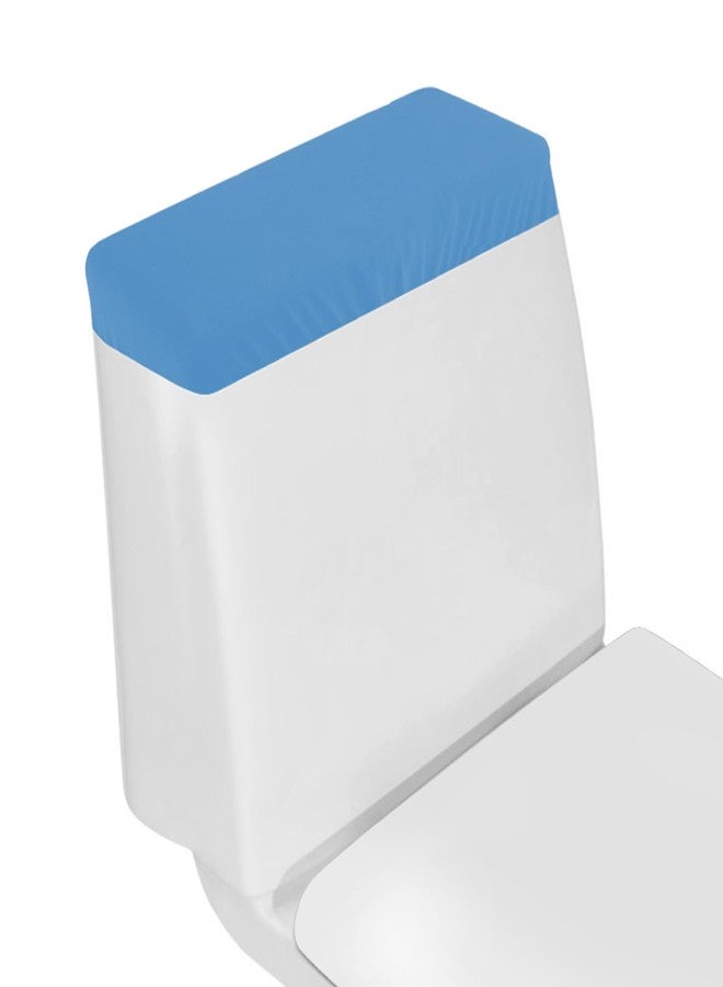 AZHCHKE Toilet Tank Lid Cover, Bathroom Stretch Washable Spandex Toilet Tank Protector Cover with Elastic Bottom, Sky Blue - Image 4