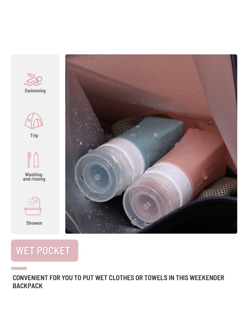 SOLARAE Gym Sports Backpack, for Women Men with Shoe Compartment & Wet Pocket Water Resistant Small Workout bag, Large Capacity & Multi Pockets, High-density Polyester Fabric, Tear-resistant (Pink) - Image 5