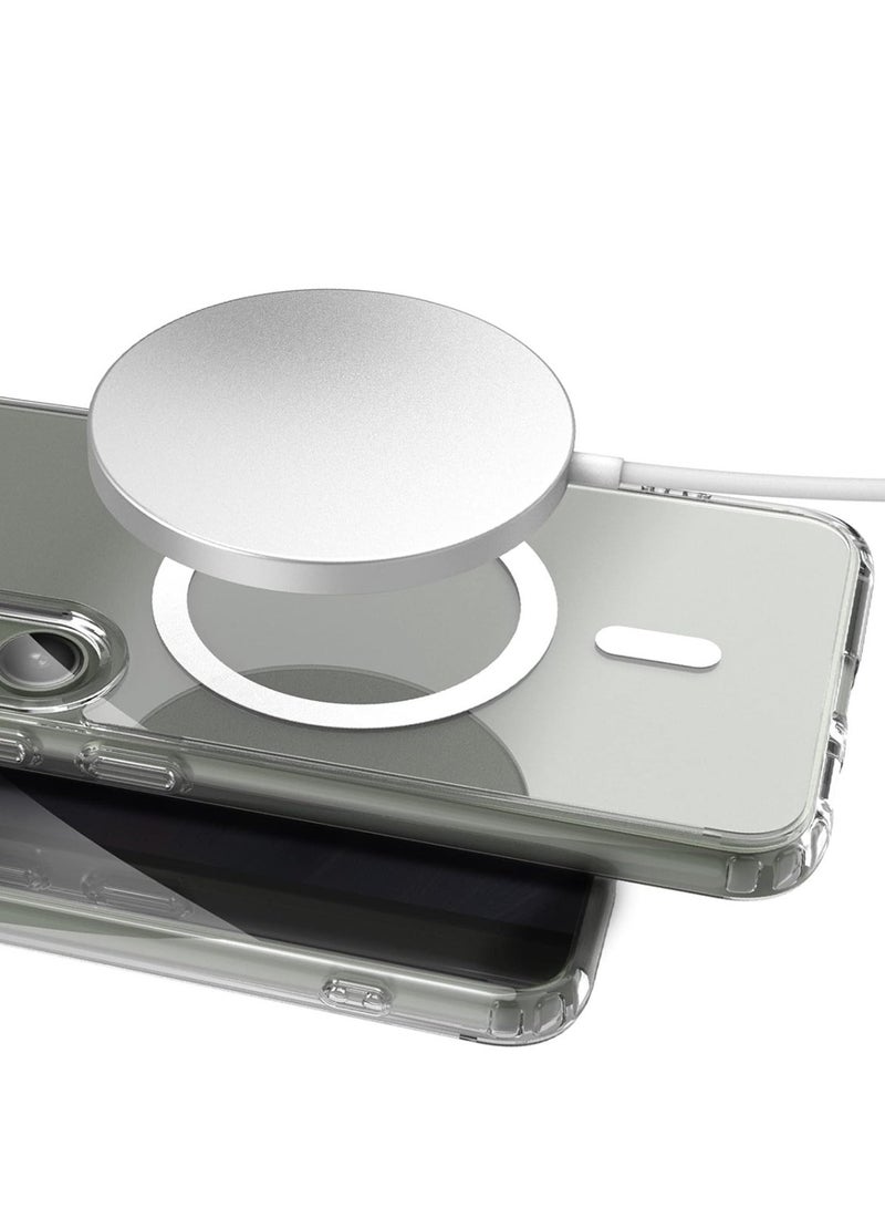 Techie Samsung Galaxy S24 MagSafe Clear Case - Transparent Hybrid Cover with Built-in Magnets for Easy Charging and Mounting  - Image 3