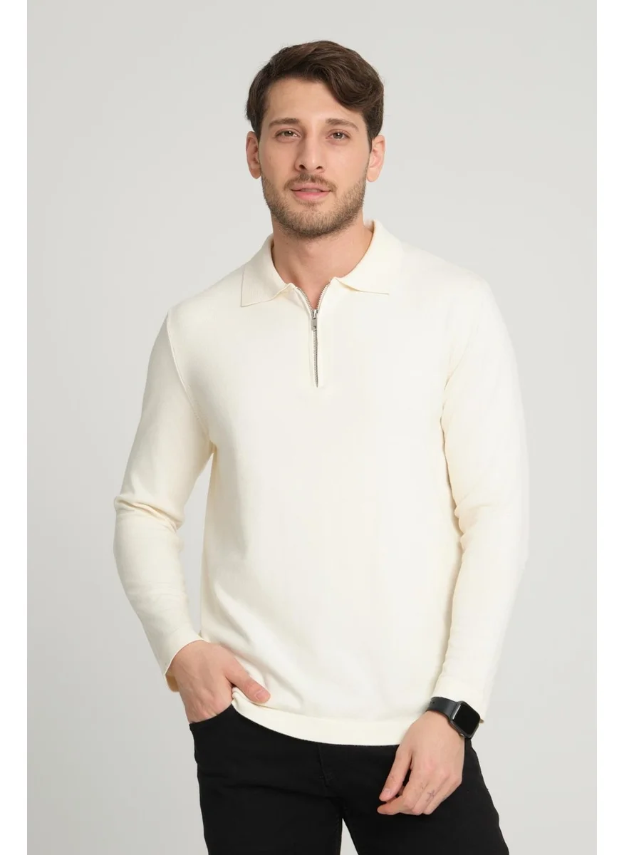 الكسندر جاردي Alexandergardı Zippered Polo Neck Sweater (E23-6702)