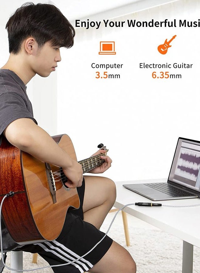 CableCreation 1/4 to 3.5mm Headphone Cable 6FT, TRS 6.35mm 1/4 Male to 3.5mm 1/8 Female Stereo Jack Audio Adapter for Amplifiers, Guitar, Keyboard Piano, Laptop, Home Theater, Phone - Image 4