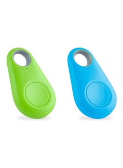 NIBEMINENT 2-Pack Smart Bluetooth Tracker Anti-Lost Tag GPS Locator Camera Remote Shutter Blue/Green  - Image 1