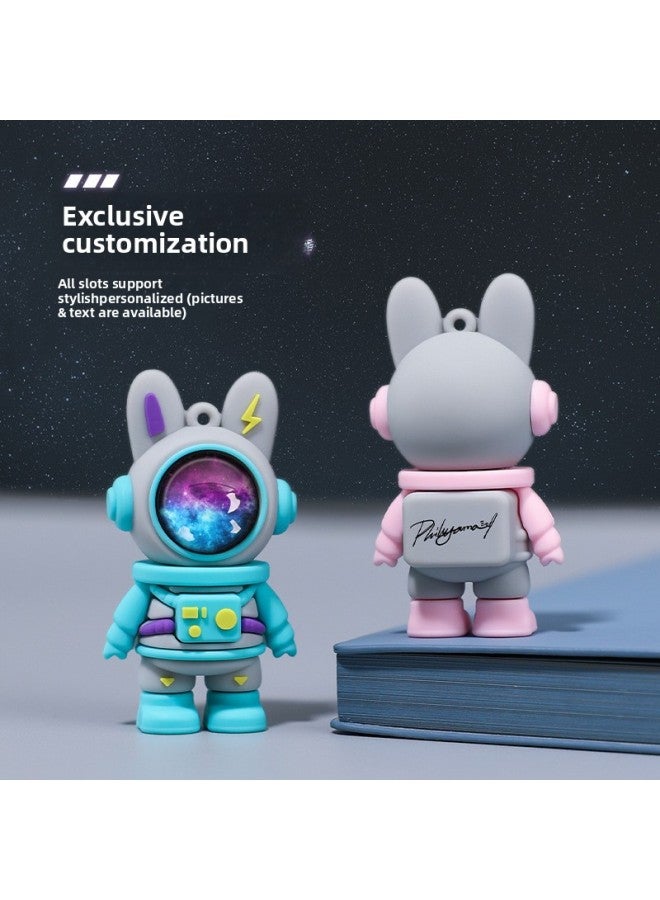 Pvc Creative U Disk High Speed Mini Cartoon Doll U Disk Enterprise Logo Bidding Gift U Disk Mobile Phone U Disk Wholesale-Color:Blue Lightning Rabbit-Capacity:64GB - Image 5