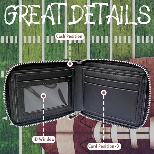 BBSET Teen Boys Wallet Gifts for Boys Gamers Gamepad Leather Zipper Wallets Credit Id Card Cash Holder Aesthetic Wallets With Coin Pocket (B-Game-1) - Image 5