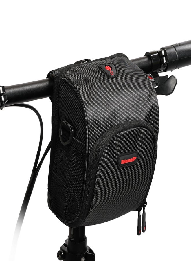 Rhinowalk Waterproof Bicycle Handlebar Bag Front Bag Bike Cycling Cellphone Holder Bag Pannier Shoulder Bag with Rain Cover and Earphone Jack - Image 1
