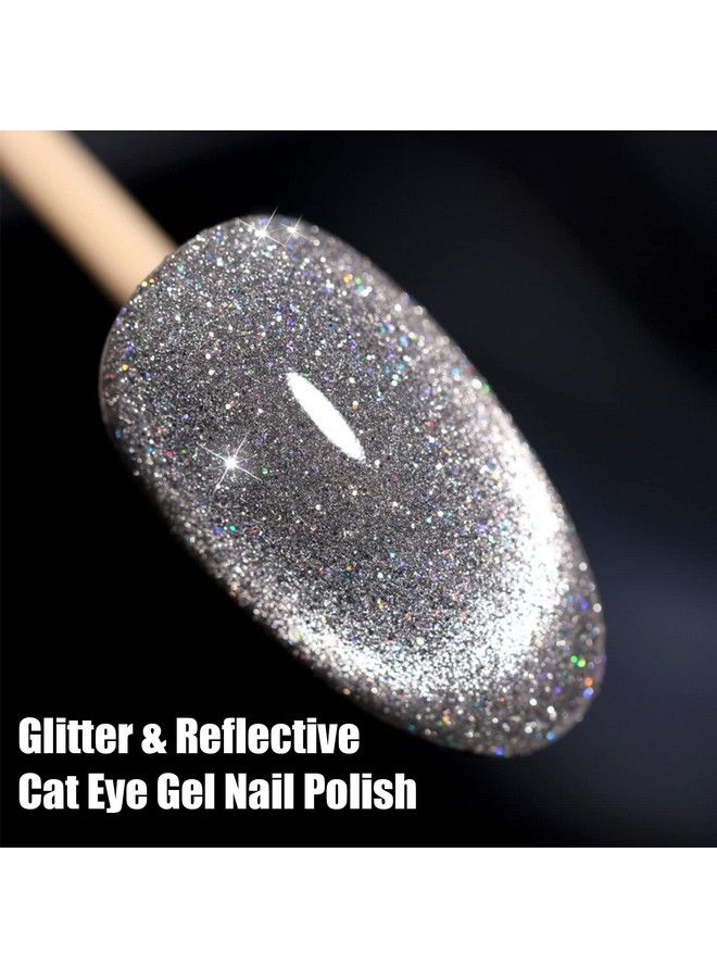 VERONNI New Cat Eye Reflective Gel Nail Polish Kit Magnetic Auroras Nail Art Gel Glitter Effect Soak Off Uv Led Gel Cat - Image 4