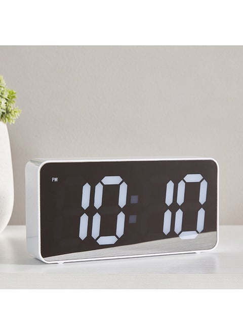 Espiri Mirror Front LED Alarm Clock 19.4 x 9.8 x 4.2 cm