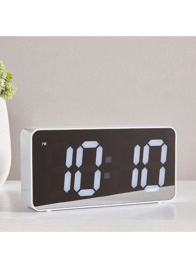 Espiri Mirror Front LED Alarm Clock 19.4 x 9.8 x 4.2 cm
