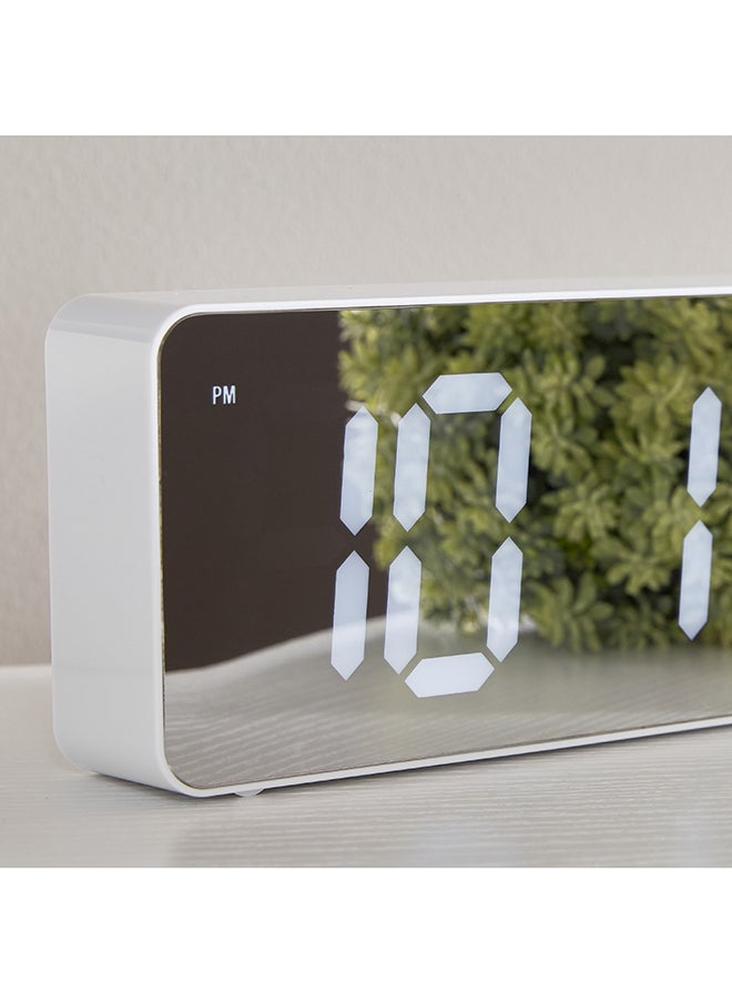 Espiri Mirror Front LED Alarm Clock 19.4 x 9.8 x 4.2 cm