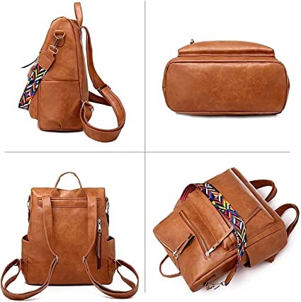 MUCHOVA Stylish Backpack for Women Basic Travel Bag for Stylish Women Lightweight College Backpack for Girls (Beige) - Image 2
