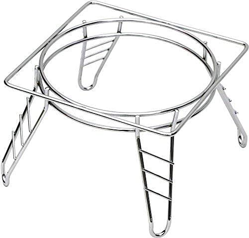 2HEET HEET Fancy Water Matka and Pot Stand Stainless Heavy Steel Pot Stand Jug Kitchen matka stand for kitchen steel Rack Chrome Plated Plant Pot Stand Standard  - Image 1