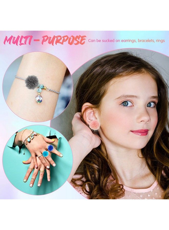 Zhehao 30 Pieces Nail Pom Balls Nail Art Fluffy Balls Detachable Nail Plush Ball 3D Soft Nail Art Ball Removable Manicure Pom Ball Nail Art Decoration For Women Girls Manicure 15 Colors - Image 5