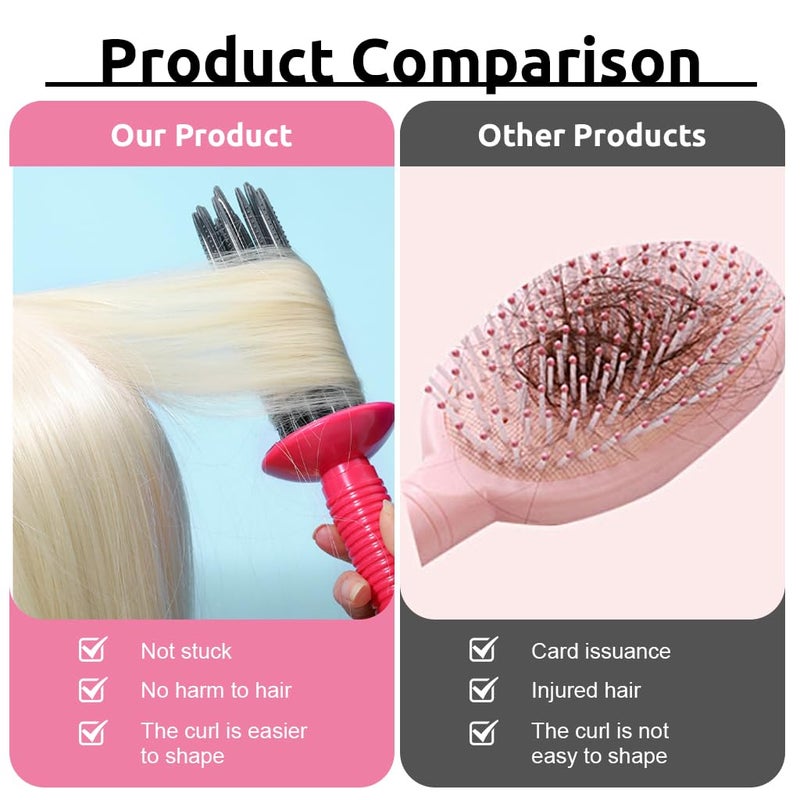M'AYCREATE ® Curly Hair Styler Tool Hair Styling Tools for Hair Dryer, Hair Rollers for Curling Hair, Air Volume Roll Comb for Curly Hair, Curl Rolling Comb, Curly Hair Styling Tool for Hair Dryer - Image 5