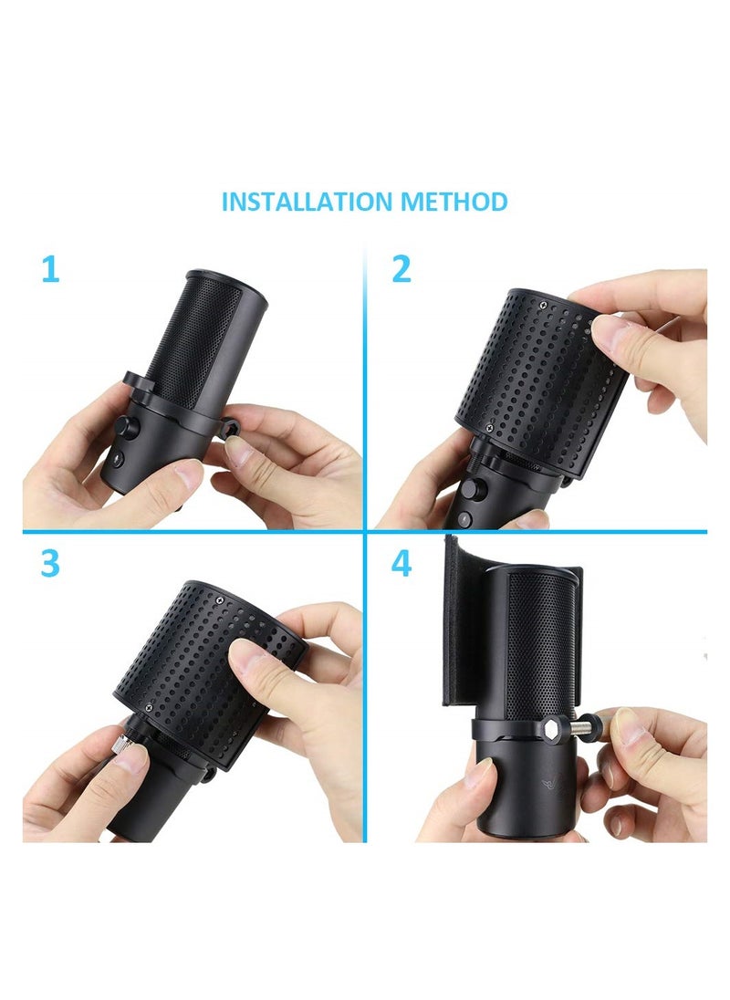 KASTWAVE - for Razer Seiren X Mic Pop Filter, Three Layers Filter Microphone Wind Pop Screen Mask Shield For Razer Seiren X Mic to Improve Sound Quality - Image 1