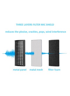 KASTWAVE for Razer Seiren X Mic Pop Filter, Three Layers Filter Microphone Wind Pop Screen Mask Shield For Razer Seiren X Mic to Improve Sound Quality  - Image 4
