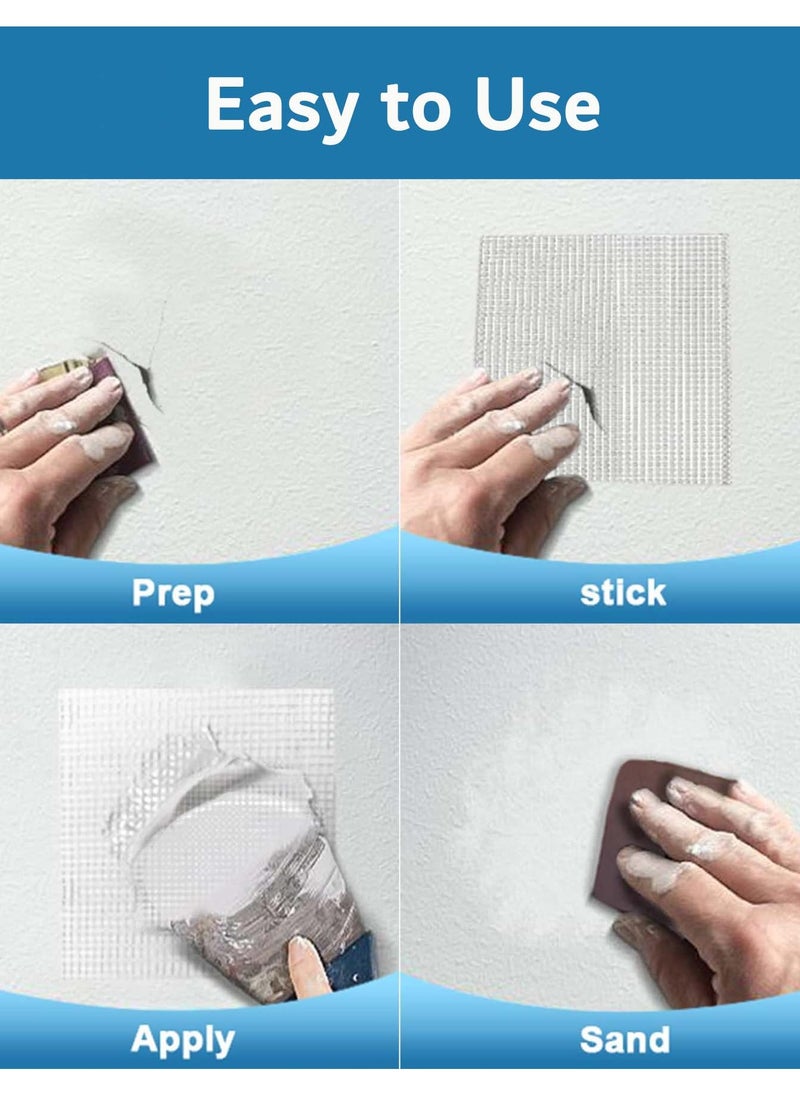 YIM-VIBEHAUS Drywall Repair Fiberglass Tape 4” x 100 Feet Industrial Grade Extra Strength Fiber Mesh Heavy Duty Self Adhesive for Seam Patch Wall Crack Seam Repair  - Image 4