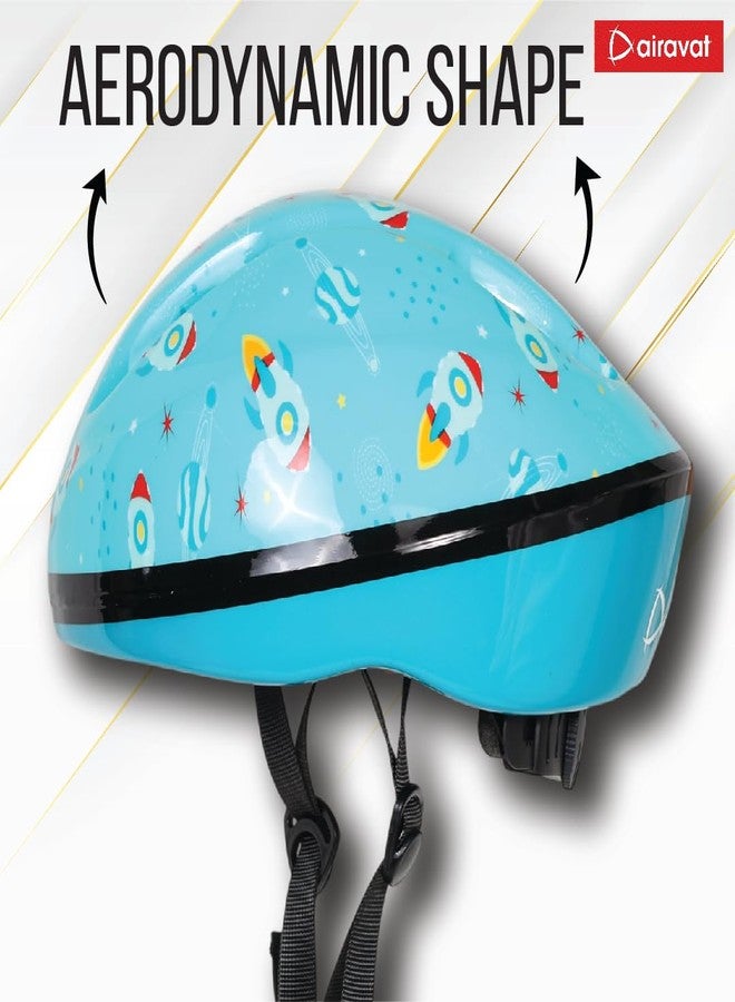 Airavat 7511 Mini Rider Kids Cycling & Skating Helmet, Aerodynamic Shape, Size Adjustable with Quick Release Buckle (Cyan) - Image 4