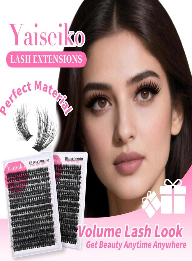 Yaiseiko Lash Clusters 60D Wispy 10-20mm Essential Volume Cluster Eyelash Extensions 280Pcs Wispy Individual Lashes D Curly Waterproof Eyelash Clusters Soft Individual Lashes Clusters DIY at Home - Image 4