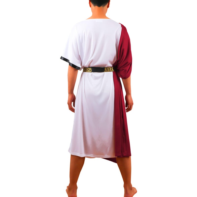 EAWIN Halloween Costumes for Men Deluxe Classic Toga Costume Set Tunic,Belt,Red Wine Roman Costumes - Image 3