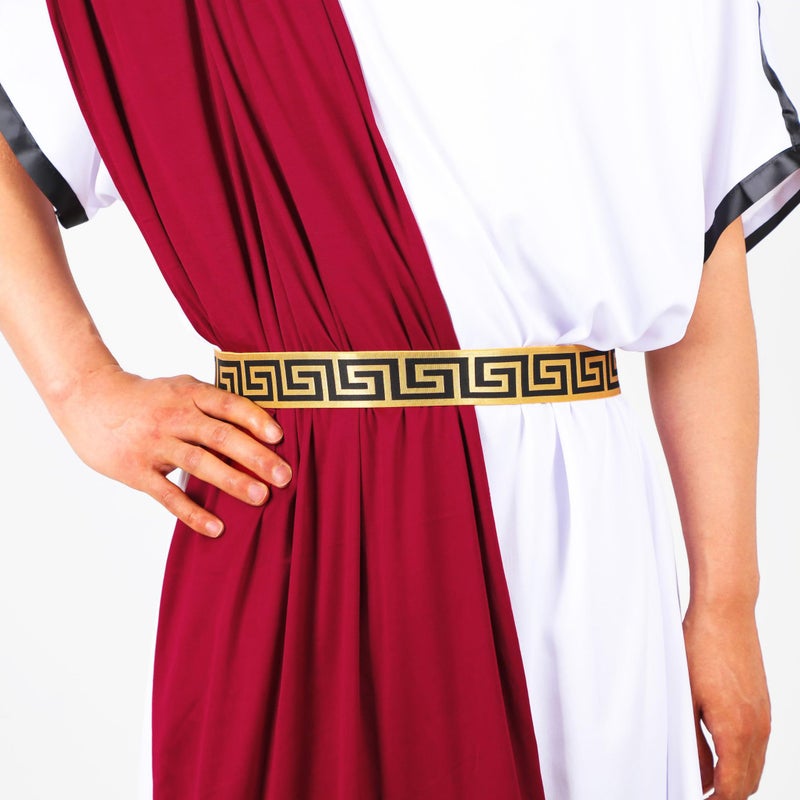 EAWIN Halloween Costumes for Men Deluxe Classic Toga Costume Set Tunic,Belt,Red Wine Roman Costumes - Image 4