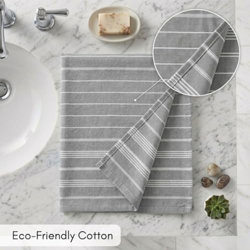 Athom Living Premium Cotton Xtra Large Bath Towel 90x180 cm | Ultra Soft, Quick Dry, Highly Absorbent, Lightweight & Skin-Friendly Towel for Adults | Durable Everyday Use Towel – Grey, Pack of 1 - Image 3