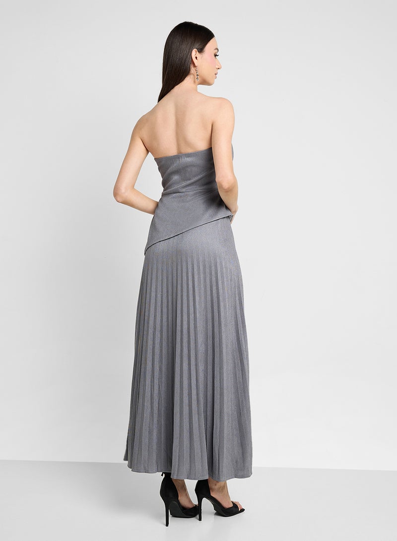 ELLA Bandeau Pleated Dress - Image 2