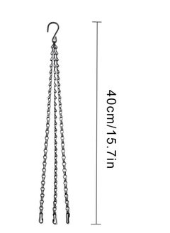 Generic Hanging Basket Chains, 16 Inches 3 Leads Hanging Chains Flower Pot Hanger Replacement Plant Hangers for Bird Feeders, Planters and Lanterns，3pcs  - Image 5