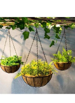Generic Hanging Basket Chains, 16 Inches 3 Leads Hanging Chains Flower Pot Hanger Replacement Plant Hangers for Bird Feeders, Planters and Lanterns，3pcs  - Image 1