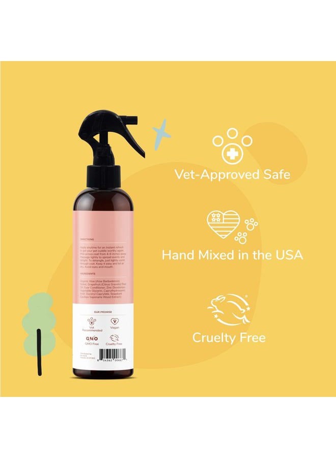 Kin+Kind Dog Deodorizing Spray - Safe, Natural, & Easy to Use Pet Odor Eliminator - Premium Dog Detangler Spray Formula Made w/Aloe - Dog Deodorizer for Smelly Dogs Made in The USA (12 fl oz) - Image 3