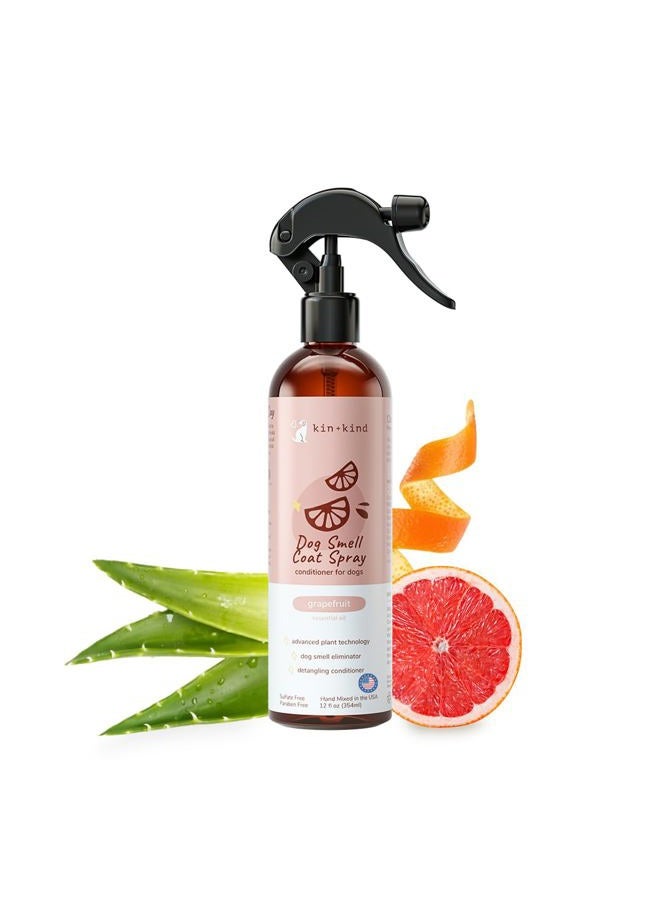 Kin+Kind Dog Deodorizing Spray - Safe, Natural, & Easy to Use Pet Odor Eliminator - Premium Dog Detangler Spray Formula Made w/Aloe - Dog Deodorizer for Smelly Dogs Made in The USA (12 fl oz) - Image 1