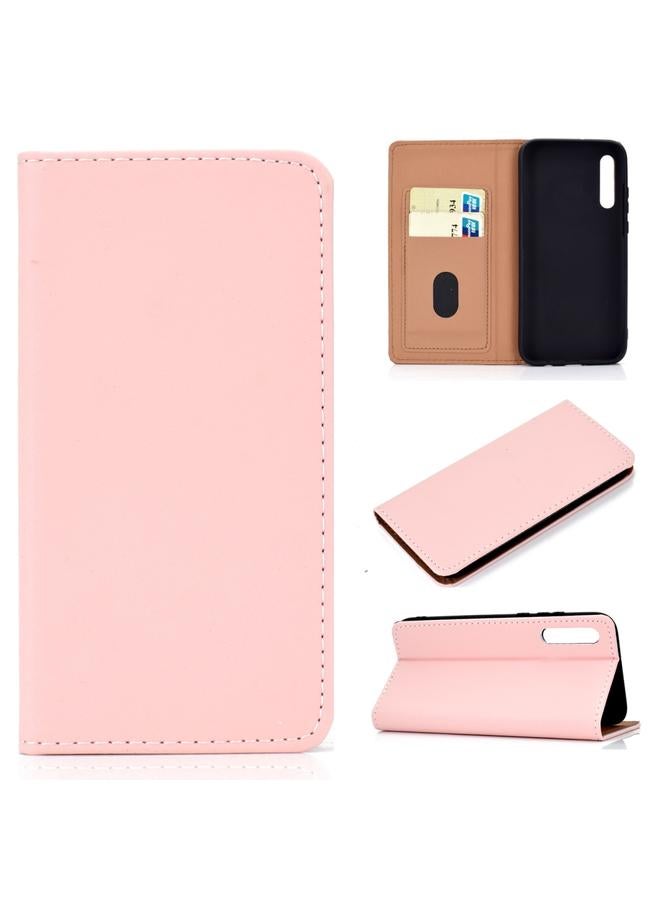 S-TOP Case For Galaxy A50 Solid Color Magnetic Horizontal Flip Leather Case with Card Slot & Holder - Image 1