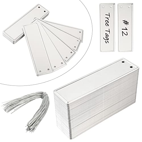 Tinsky Aluminum Plant Labels - 120PCS Metal Tags with Wires for Plant Markers, Tree Tags, Outdoor Identification and Greenhouse - Image 1