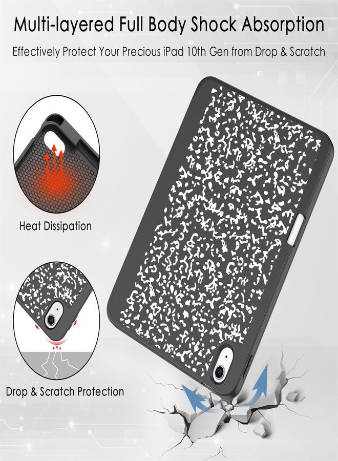 Soke Case for iPad (A16) 11th Generation 2025 11-inch, iPad 10th Generation 10.9 Inch (2022) with Pencil Holder, [Shockproof + Auto Sleep/Wake] Soft Back for iPad 11"/10.9" Cover, New Book Black - Image 5