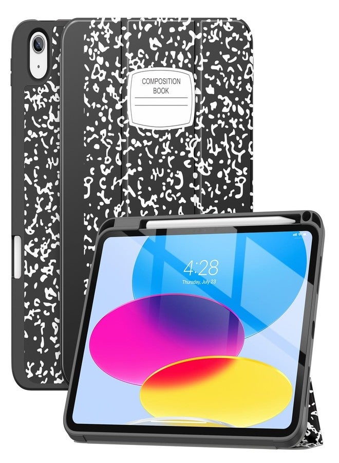 Soke Case for iPad (A16) 11th Generation 2025 11-inch, iPad 10th Generation 10.9 Inch (2022) with Pencil Holder, [Shockproof + Auto Sleep/Wake] Soft Back for iPad 11"/10.9" Cover, New Book Black - Image 1