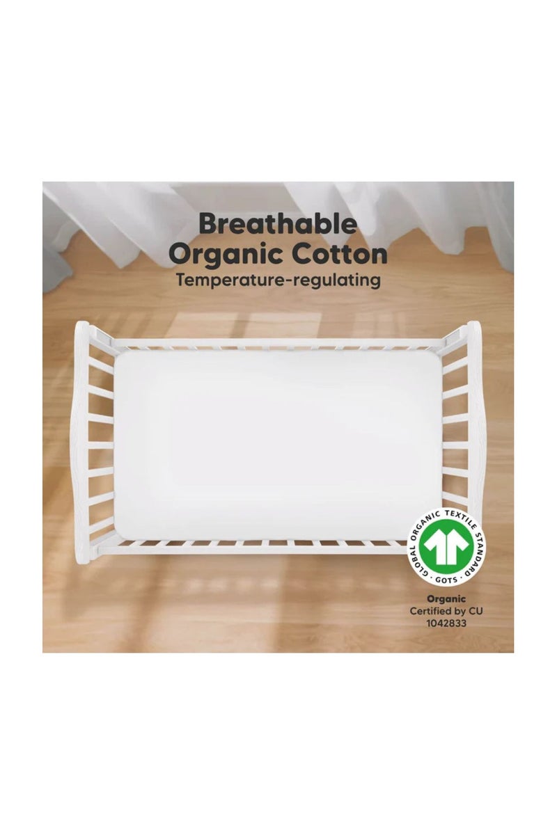 KeaBabies Soothe Fitted Crib Sheet (Soft White) - Image 2
