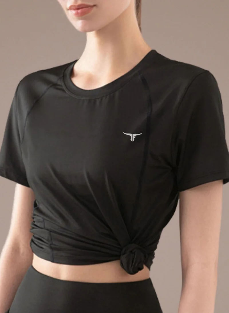 THUGFIT Black THUGFIT KittyHawk Ladies T-Shirt - Black for Women | Best Price UAE