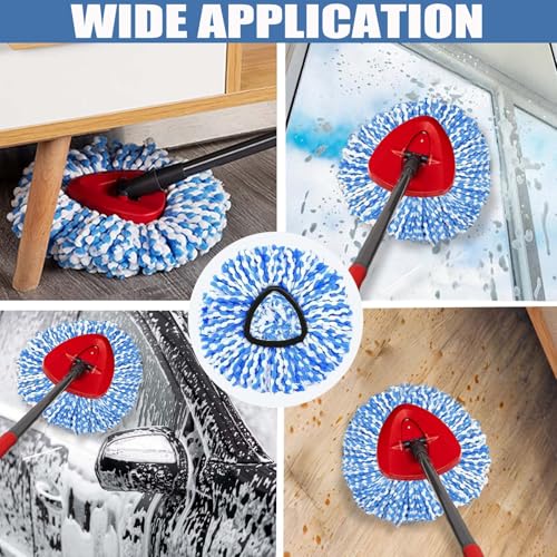FOOKCIAN 4-Pack Spin Mop Replacement Head for O-Ceda RinseClean Spin Mop Refill 2-Tank System Microfiber Deep Cleaning Machine Washable and Easy-to-Replace - Image 5