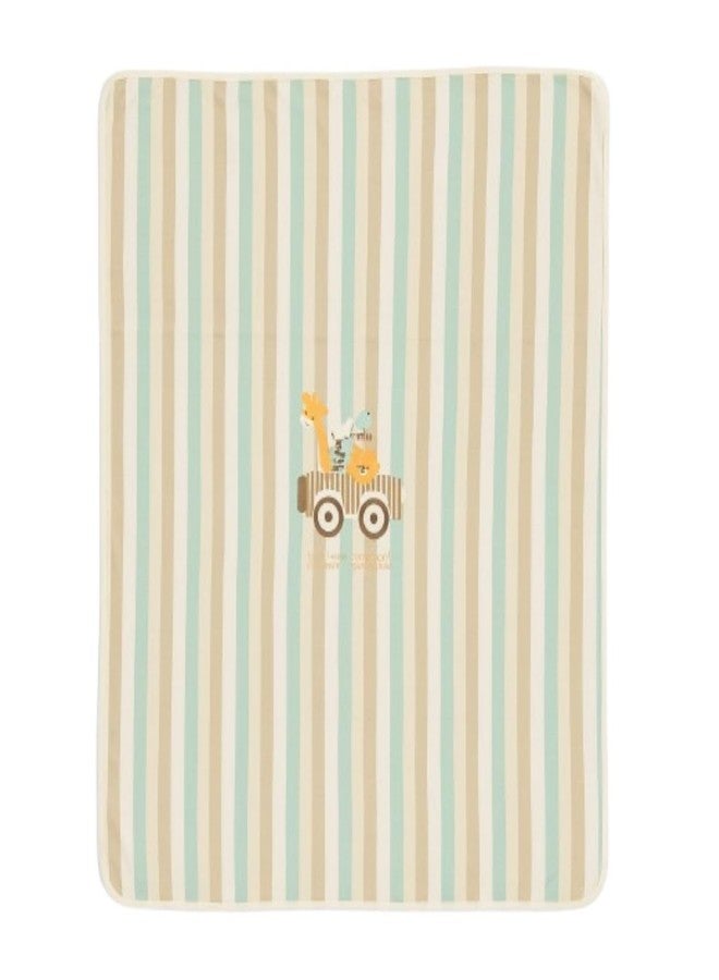 Adhigams Reversible Baby Blanket for Newborn (0-12 Months) - Super Soft Organic Cotton Lightweight & Breathable Wrapper Skin-Friendly AC Comforter for All Season Sleeping (Pack of 1) - Image 1