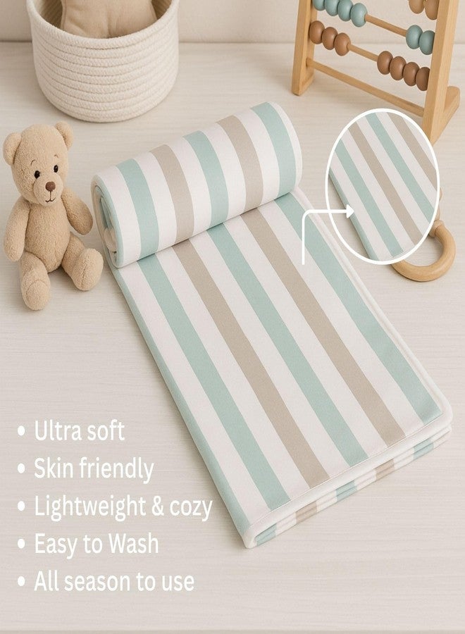 Adhigams Reversible Baby Blanket for Newborn (0-12 Months) - Super Soft Organic Cotton Lightweight & Breathable Wrapper Skin-Friendly AC Comforter for All Season Sleeping (Pack of 1) - Image 3